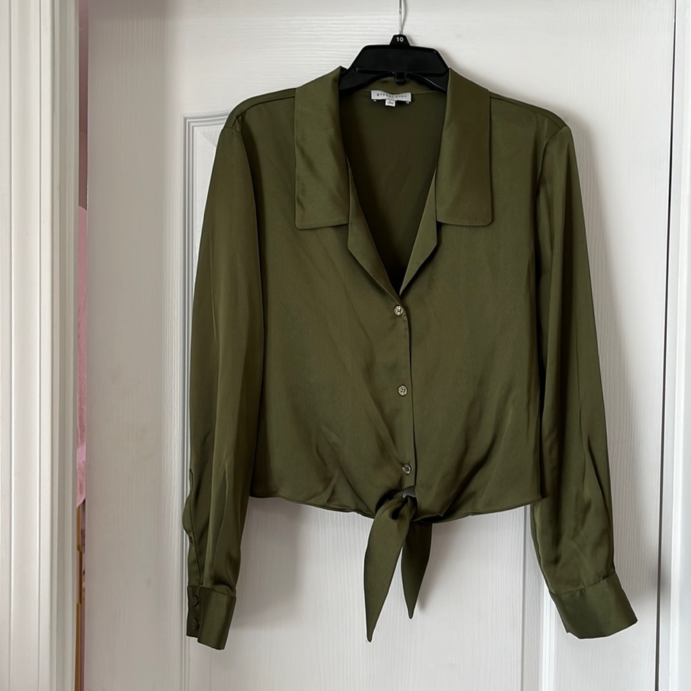 Gianni bini satin blouse, L, NWOT